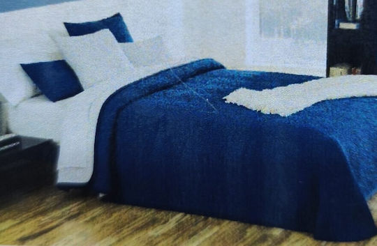 Manterol Casa Double Coverlet Blue/White 235x270cm