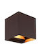 Globo Lighting Wall-Mounted Outdoor LED Light IP54 3W With Warm White Light 10x10cm