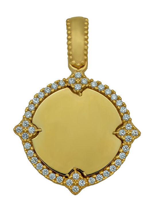 Savvas Design Charm Фулактó с Камъни от Злато 9К с Зиркон АКΩΝ0444