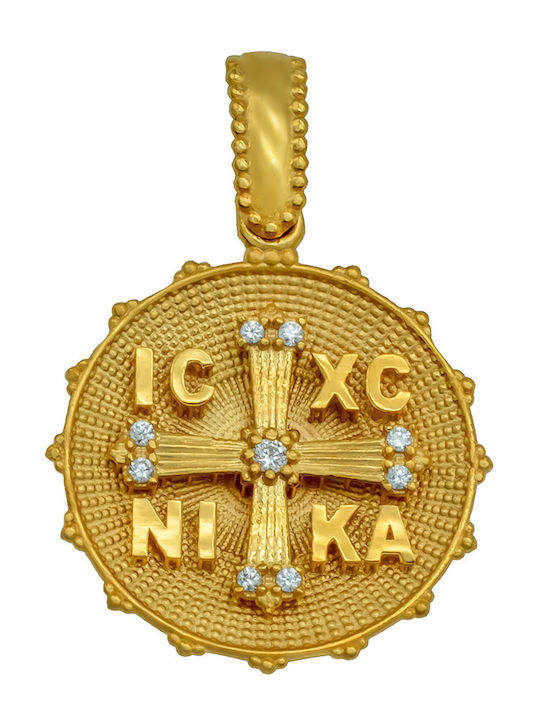 Savvas Design Charm Фулактó с Камъни от Злато 9K с Зиркон АКΩΝ04444