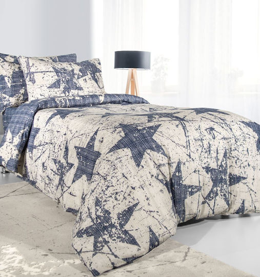 Saint Clair Single Cotton Sheets Set Galaxy Galaxy 160x260cm 3 Pieces