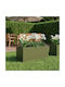 vidaXL Metallic Flower Pot Olive 80x40x40cm