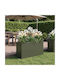 vidaXL Metallic Flower Pot Olive 80x30x40cm