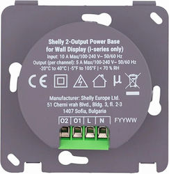 Shelly 2-output Power Base Wall Display I-series
