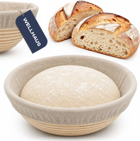 Wellhaus Rattan Bread Box Beige 23x8.5cm
