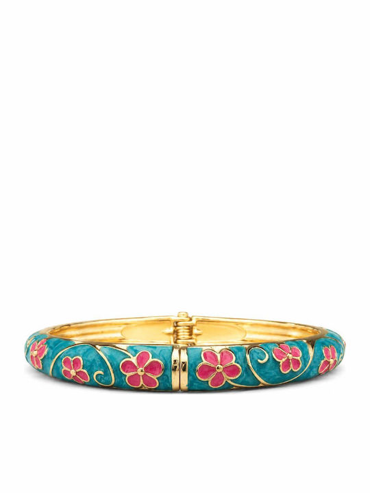 Awear Women's Handcuff Bracelet with Flower Design