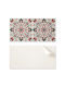 Set Wandsticker Kacheln Vinyl Blumenmuster Symmetrie 6x60x30 cm