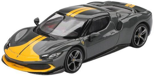 Mașină Ferrari 296 Gtb Assetto Fiorano Gri Închis 2024 Scara 1:64 Bbr Bbrfer64007