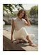 Bluza Damă Cu Buline Bej 26097-Bej