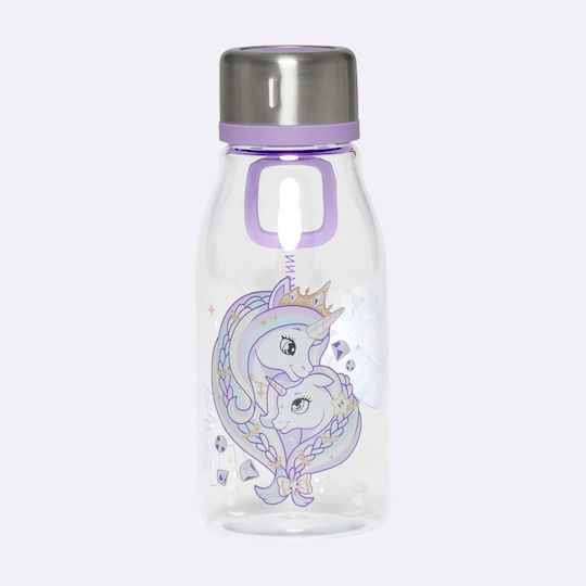 Beckmann Πλαστικό Παιδικό Παγούρι Μονόκεροι Γκρι 400ml