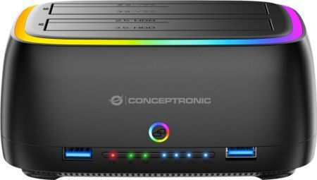 Conceptronic Hard Disk Docking Station for SATA Hard Drives with USB 3.2 Connection (DONN36B)