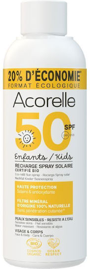 Acorelle Nature Sun Refill SPF50 Kids Sunscreen Spray for Face & Body 150ml