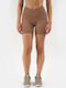 Training Women's Short High Waist Brown Leggings