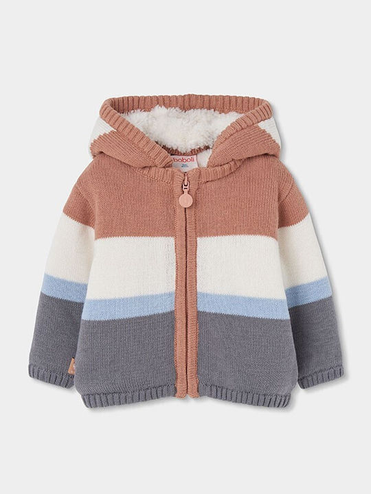 Kinder-Sweatshirt Strickjacke mit Kapuze Braune