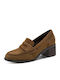 Suede Heels with Medium Heel Brown