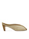Mules With Low Heel In Brown Colour