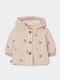 Kids Casual Short Jacket with Lining Ecru