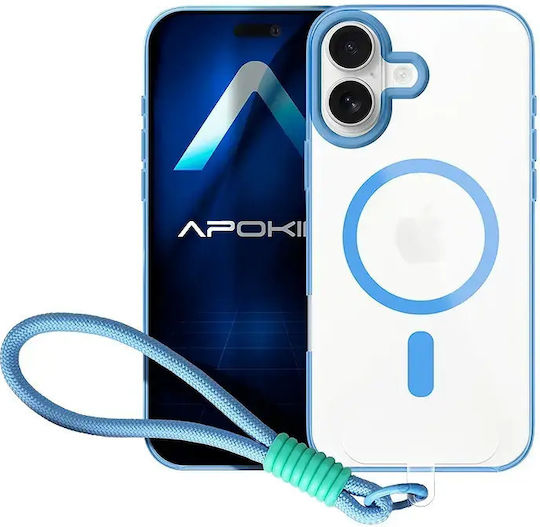 Apokin Back Cover Σιλικόνης με Λουράκι Διάφανο (iPhone 16)