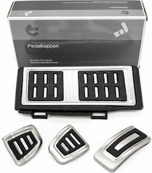 SKV Automopedale Set Für Audi VW Seat Skoda A3 Q2 Q3 Golf Passat Touran Polo Ateca Leon Karoq Kodiaq Silber 4 Stück