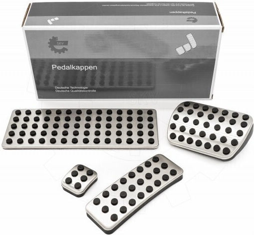 SKV Set De Pedale Auto Universal Argintii 4 Bucăți