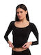 Long Sleeve Black Women's T-Shirt