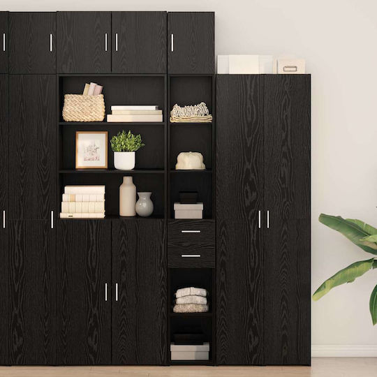 Black Bookcases (2 Pieces) 30x42.5x225 cm Black Bookcases (2 Pieces) 30x42.5x225 cm