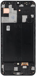 Fixcell LCD Ersatzbildschirm Samsung A50 Amoled mit Rahmen Schwarz Austauschglas Oem