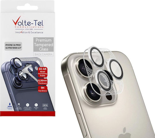 Volte-Tel Протекция за Камера Tempered Glass Сребрист за Iphone 16 Pro, Iphone 16 Pro Max