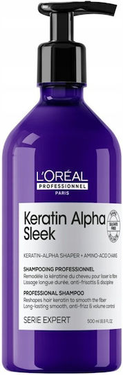 L'Oreal Paris Keratin Alpha Sleek Smoothing Shampoo 500ml