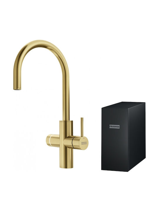 Franke Mythos Water Küchenarmatur Zähler Gold