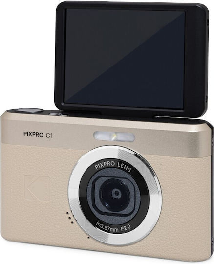 Kodak Pixpro C1 Kompaktkamera 13MP Optischer Zoom 4x Grau