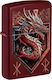 Zippo Dragon Shield Запалка Пламък в Червен цвят