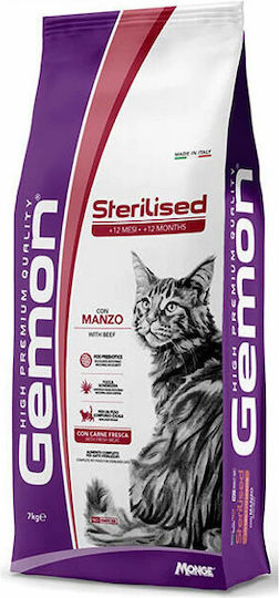 Monge Dry Food for Neutered Cats with Beef 2kg
