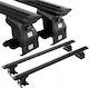 Amos Aluminum Car Roof Bars for Ford Taurus 4D 2000-2006 Set with Roof Rack Legs Black
