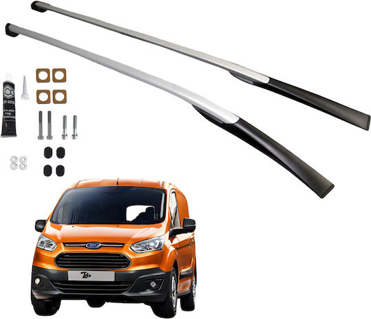 Can Bare De Acoperiș Din Aluminiu Pentru Ford Curier De Tranzit Set Cu Picioare Argintii