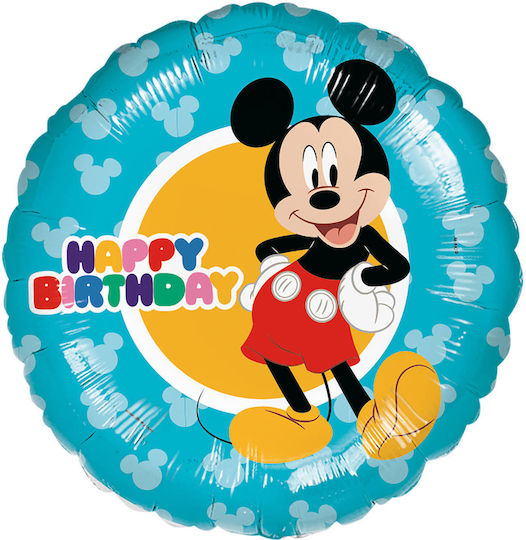 Balon Folie 17 Mickey Mouse Happy Birthday Colorat 45 Cm