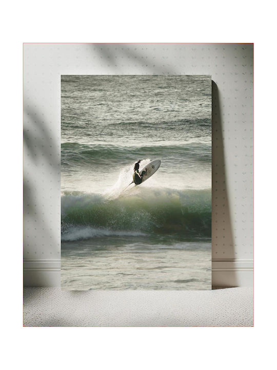 Painting Surfer Riding A Wave Surfer Riding A W...