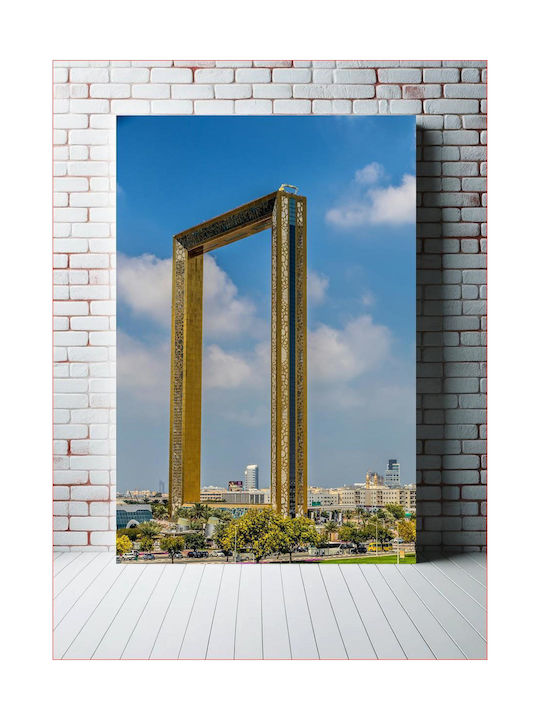 Gemälde Golden Frame Building Ktírio Golden Frame 100x150