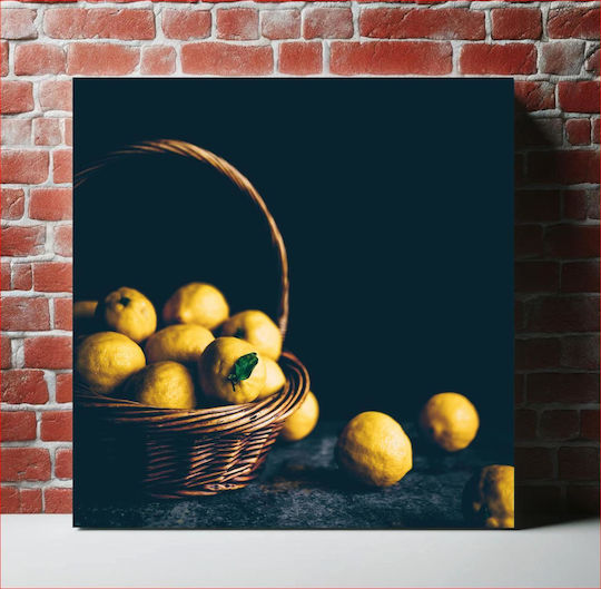 Basket Of Lemons Καλάθι Με Λεμόνια 1 On Canvas