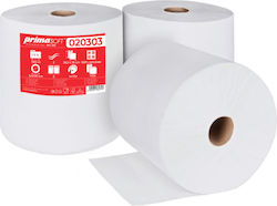 Prima Soft Industrielle Reinigungspapiere Weißes Papier 380m 2-lagig 26,5x36cm 2 Rollen Set Prima Soft