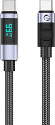 Orico Geflochtenes / LED Kabel USB-C männlich - USB-C 100W PD Schwarz 2m 2 Stück Orico Geflochtenes / LED Kabel USB-C männlich - USB-C 100W PD Schwarz 2m 2 Stück