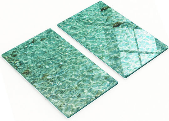 Tulup Σετ Επιφάνεια Κοπής Γυάλινη Διάφανο 52x30cm 2τμχ