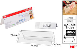 Madrid Papel Doppeltes Schreibtisch-Organisator Namensständer 210x70mm