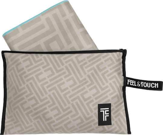 Feel & Touch Πετσέτα Microfiber Σώματος Μπεζ 180x90εκ.