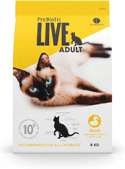 Probiotic Live Dry Cat Food for Adult Neutered Cats with Sensitive Urinary Tract with Duck 2kg