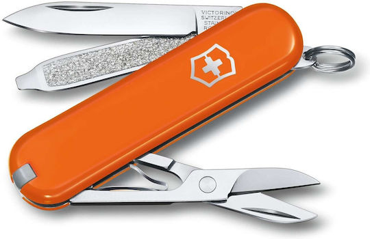 Victorinox Classic Sd Cuțit elvețian Breloc cu 7 instrumente Portocaliu