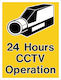 Πινακίδα Σήμανσης Αυτοκόλλητη ''24 Hours Cctv Operation''