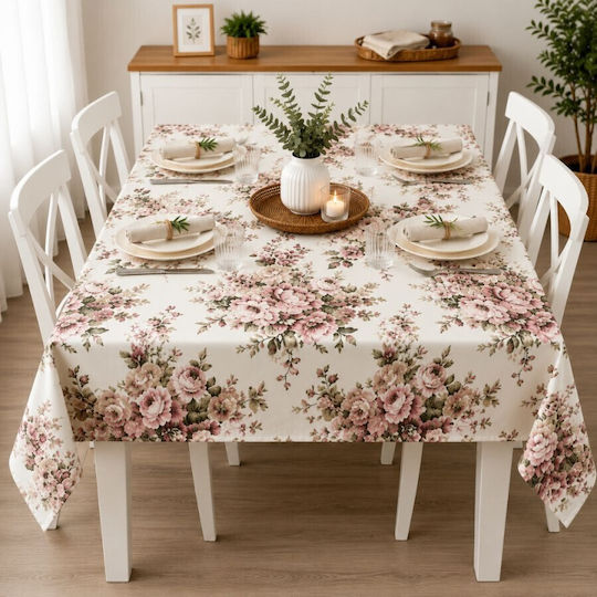 Pucioasa Cotton Pink Tablecloth 120x160cm