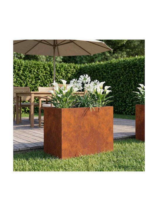 vidaXL Metallischer Blumentopf Rusty 60x40x50cm