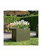 vidaXL Metallischer Pflanzgefäß Limegrün 60x40x50cm